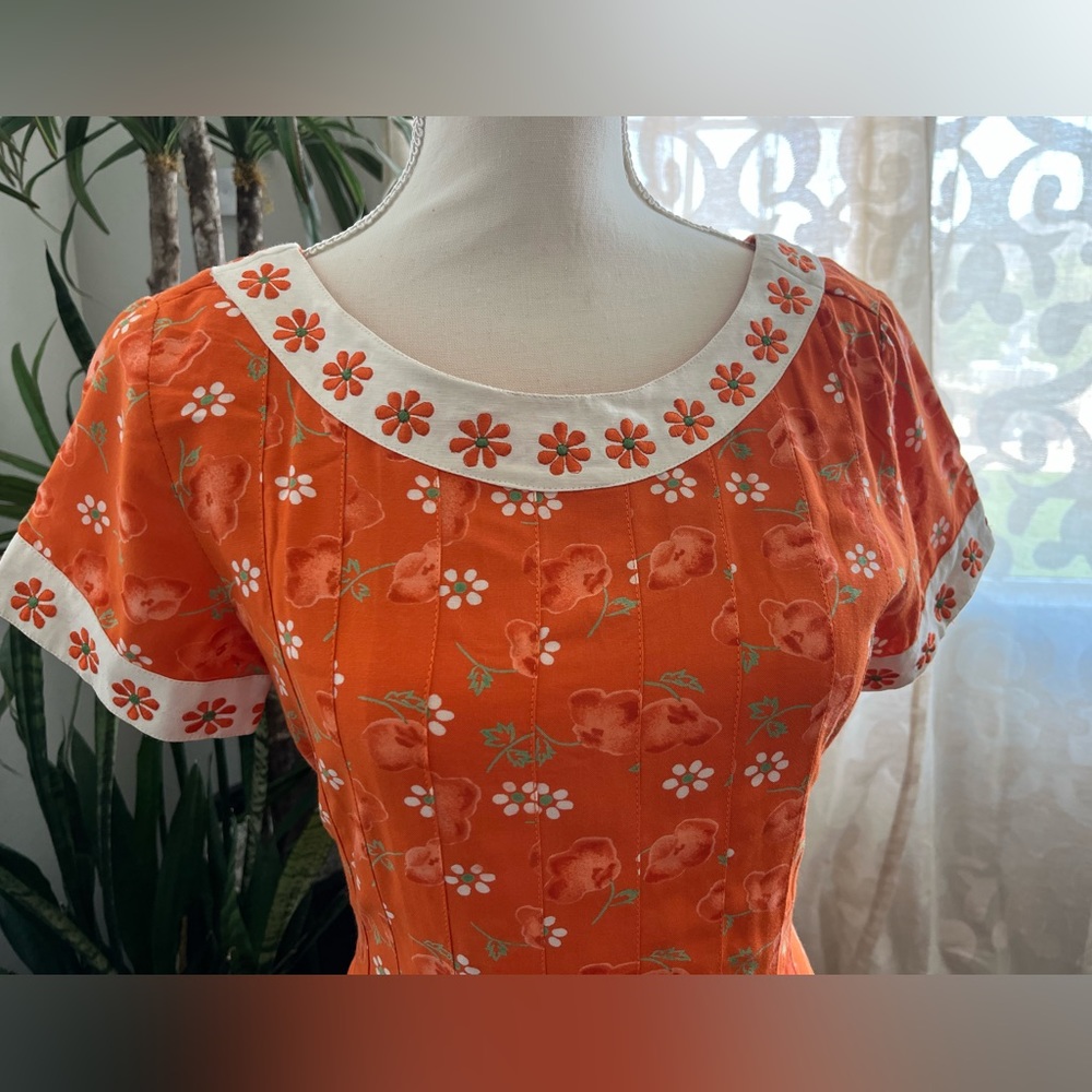 Host pick 😍😘Vintage 60s pleated mod maxi dress - Picture 7 of 9